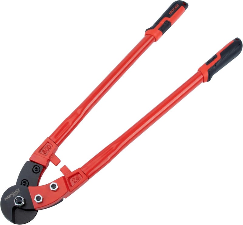 Max Power Wire Cutters, 24-Inch Heavy Duty Wire Rope Cutter, Heavy Duty Industrial Strength Cable Cutter for Hard Wire Ropes, Stainless Steel Wires - Image 1